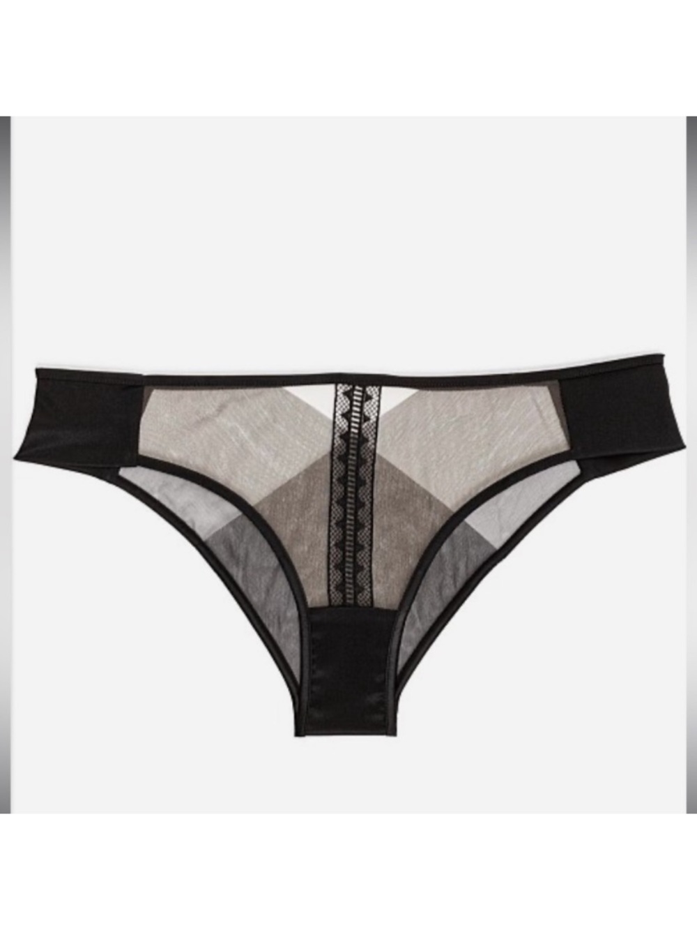 New! LIVY Paris Black Sheer Mesh Panty 39463